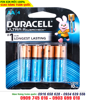 Pin tiểu AA Duracel Ultra MX1500 BP4 Alkaline 1.5v chính hãng Duracel USA  _Vỉ 4viên | HẾT HÀNG